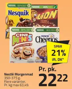 Fleggaard Nestlé morgenmad tilbud