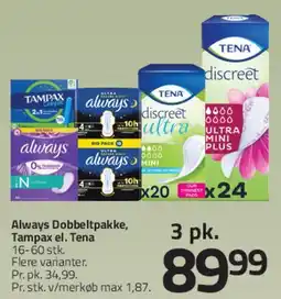 Fleggaard Always / Tampax / Tena (feminine care) tilbud