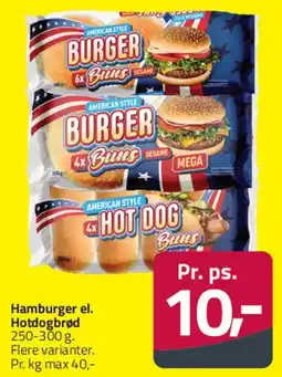 Fleggaard Hamburger el. Hotdog tilbud