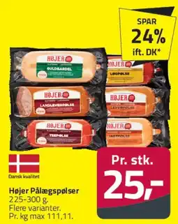 Fleggaard Højer Pålægspølser tilbud