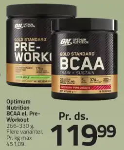 Fleggaard Optimum Nutrition (Pre-Workout / BCAA) tilbud
