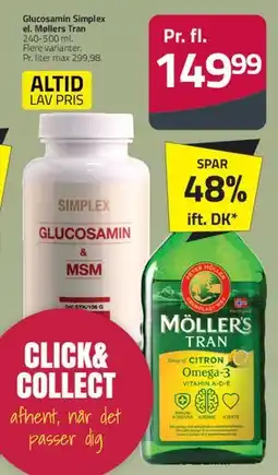 Fleggaard Simplex Glucosamin & Möller's Tran tilbud