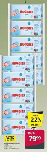 Fleggaard Huggies Pure vådservietter tilbud