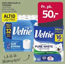 Fleggaard Veltie Toiletpapir / Køkkenrulle tilbud