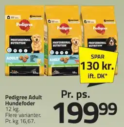 Fleggaard Pedigree Adult hundefoder 12 kg tilbud