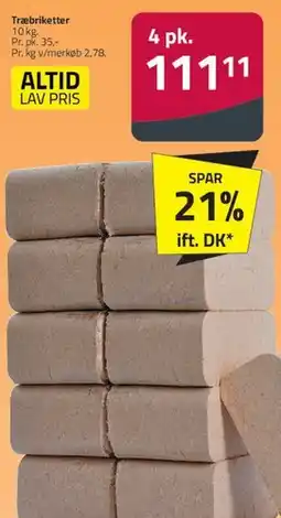 Fleggaard Træbriketter (10 kg) tilbud