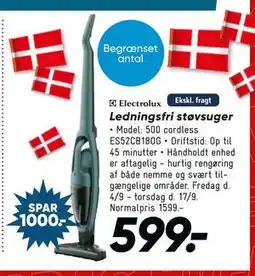 Bilka Electrolux Ledningsfri støvsuger tilbud