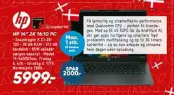 Bilka HP 14” 2K 16:10 PC tilbud