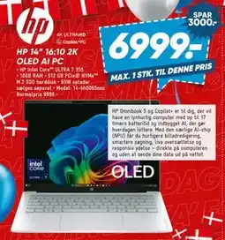 Bilka HP 14” 16:10 2K OLED AI PC tilbud