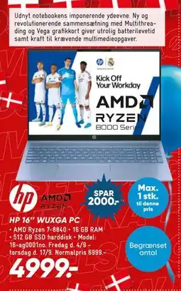 Bilka HP 16’’ WUXGA PC tilbud