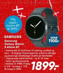 Bilka Samsung Galaxy Watch 8 40mm BT tilbud