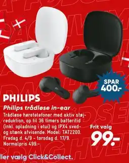 Bilka Philips trådløse in-ear tilbud