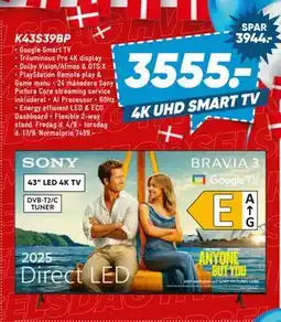 Bilka SONY K43S39BP tilbud