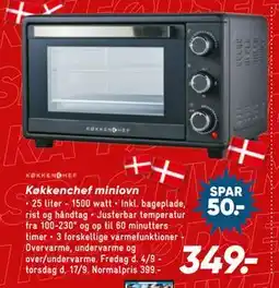 Bilka Køkkenchef miniovn tilbud