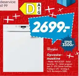Bilka Whirlpool Opvaskemaskine tilbud