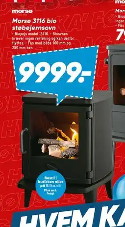 Bilka Morsø 3116 bio støbejernsovn tilbud