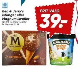 Bilka Ben & Jerry’s isbæger eller Magnum isvafler tilbud