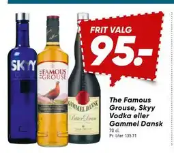 Bilka The Famous Grouse, Skyy Vodka eller Gammel Dansk tilbud
