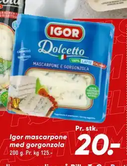 Bilka Igor mascarpone med gorgonzola tilbud