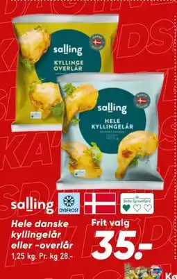 Bilka Hele danske kyllingelår eller -overlår tilbud