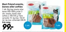Bilka Best Friend snacks, bones eller softies tilbud