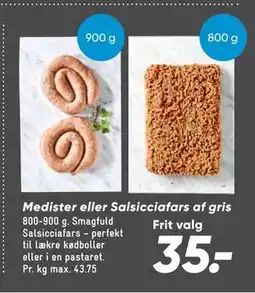 Bilka Medister eller Salsicciafars af gris tilbud