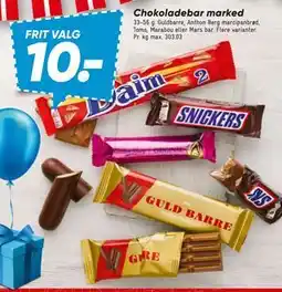 Bilka Chokoladebar marked tilbud