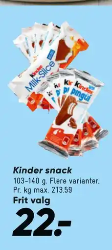Bilka Kinder snack tilbud
