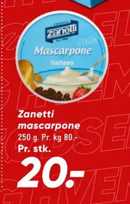 Bilka Zanetti mascarpone tilbud