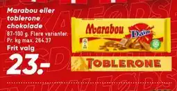 Bilka Marabou eller toblerone chokolade tilbud