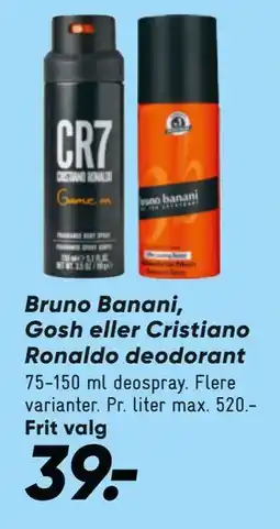 Bilka Bruno Banani, Gosh eller Cristiano Ronaldo deodorant tilbud