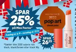 Bilka SPAR 25% på Max Factor tilbud