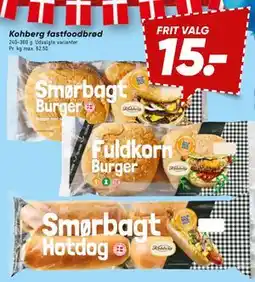 Bilka Kohberg fastfoodbrød tilbud