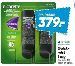 Bilka Quickmist 1 mg tilbud