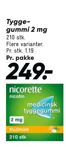 Bilka Tyggegummi 2 mg tilbud