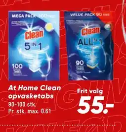 Bilka At Home Clean opvasketabs tilbud