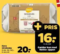 Netto Dava skrabeæg tilbud