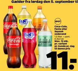 Netto Coca-Cola, Fanta eller Squash sodavand tilbud