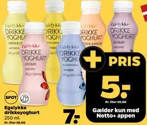 Netto Egelykke drikkeyoghurt tilbud