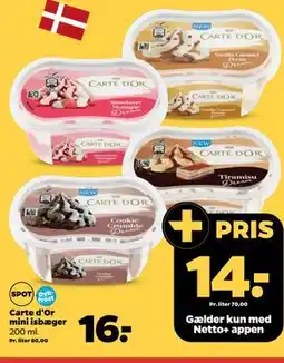 Netto Carte d'Or mini isbæger tilbud