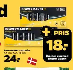Netto Powermaker-batterier tilbud