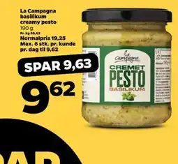 Netto La Campagna basilikum creamy pesto tilbud