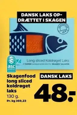 Netto Skagenfood long sliced koldrøget laks tilbud