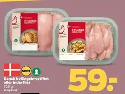 Netto Dansk kyllingebrystfilet eller inderfilet tilbud