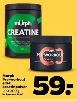 Netto Murph Pre-workout eller kreatinpulver tilbud