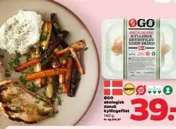 Netto ØGO økologisk dansk kyllingefilet tilbud