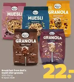 Netto Breakfast from Bell's mysli eller granola tilbud