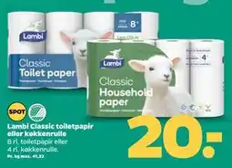 Netto Lambi Classic toiletpapir eller køkkenrulle tilbud