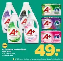 Netto A+ flydende vaskemiddel eller pods tilbud