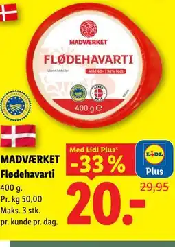 Lidl MADVÆRKET Flødehavarti, App-pris tilbud